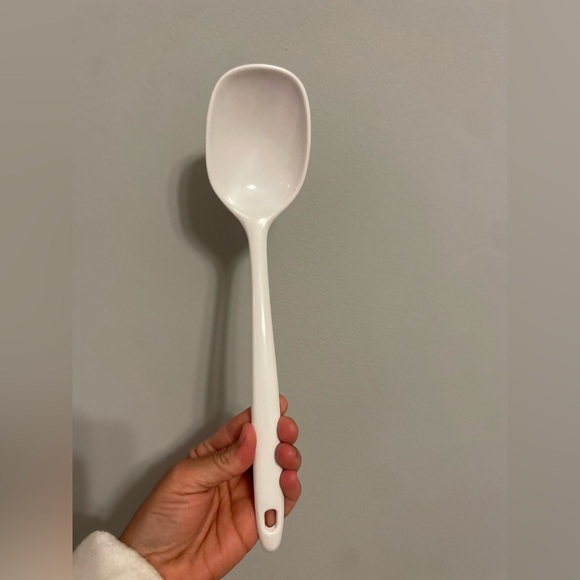 Vintage melamine spoon White Ivory 12‎ “ Inch Stir Serve Farmhouse Classic - Picture 2 of 7